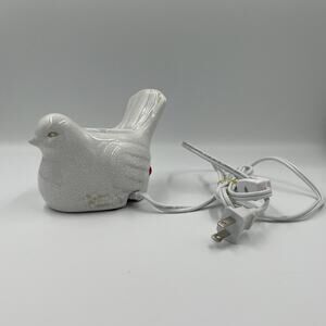 Scentsy Song Bird Wax Warmer White Crackle Finish